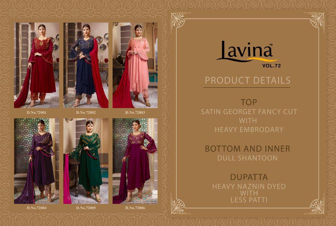 Lavina Vol 72 Motif Georgette Embroidery Salwar Suit Lavina Vol 72 Motif Georgette Embroidery Salwar Suit